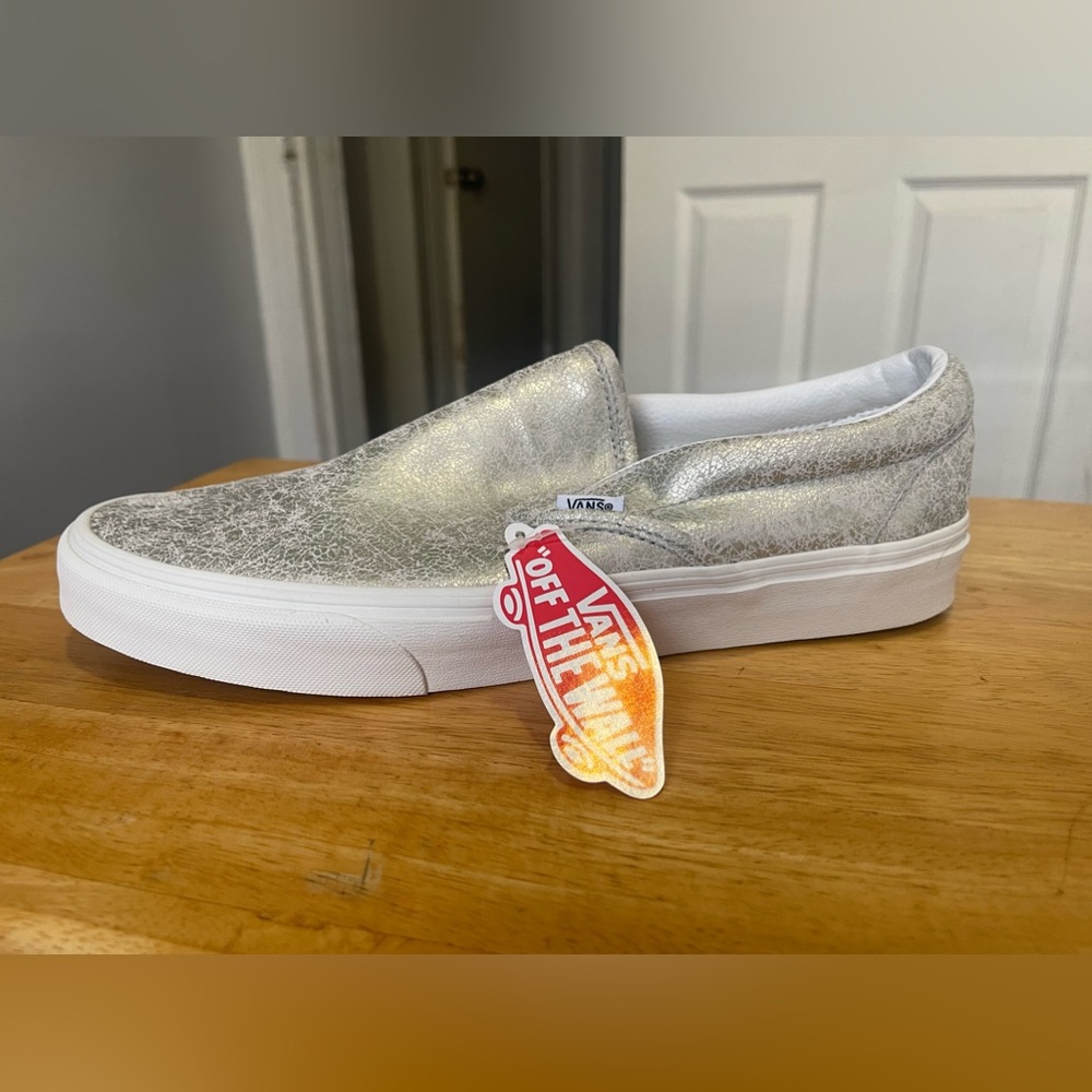 🥑Vans Classic Slip-On Cracked Leather Men’s Size 11.5